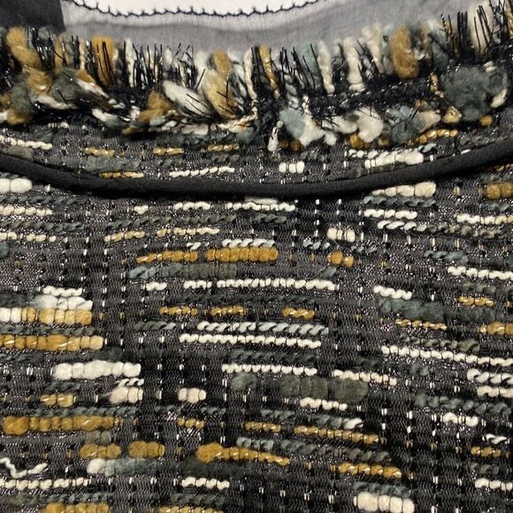 Aysha Tweed Sleeveless Dressy Mini Dress Metallic Weave Black Multi Size 2 - Picture 12 of 16